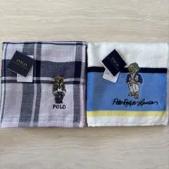 ポロラルフローレン タオルハンカチ ポロベア刺繍 ガーゼタイプ ふわふわ②