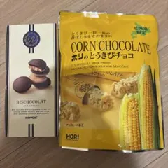 北海道お土産2点　ホリ とうきびチョコ 10本入　ロイズ ビスショコラ 9枚入のサムネイル