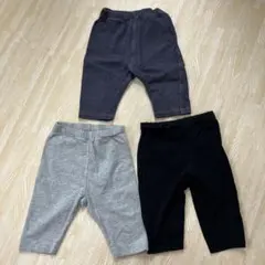 ベビーレギンス 80 7部丈 3枚セット