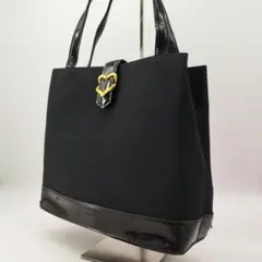 17628✨️YSL イヴサンローラン ハート金具 トートバッグ ブラック
