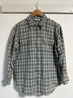 ネルシャツ ジップ