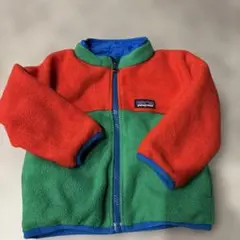 patagonia フリースジャケット 赤緑　リバーシブル　パタゴニア