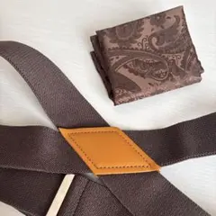 メンズ用　サスペンダー&ポケットチーフセット