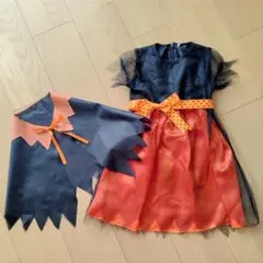 110cm ハロウィン魔女ワンピース キッズ 女の子用 子供 コスプレ衣装