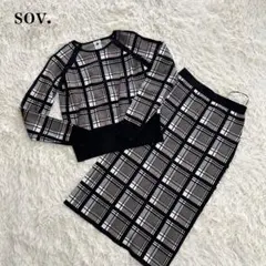 美品★戸田恵梨香着用 ダブスタ Sov.オリジナルチェックジャガードスカート Sov. オリジナルチェックジャガードスカート 戸田恵梨香着用 ダブスタ