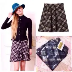 新品♥︎チェック柄ミディアム丈ニットプリーツスカート★INGNI セシル好きな方