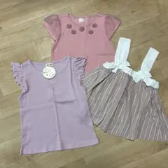 プティマイン など　女の子　Tシャツ　トップス　ピンク系　３枚セット