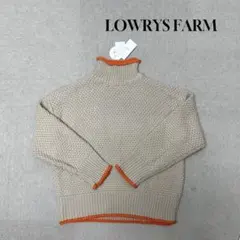 ★新品★ LOWRYS FARM ハイネック　ニット　長袖　ベージュ　カノコ