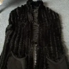 ラビット&ニットブラックベスト