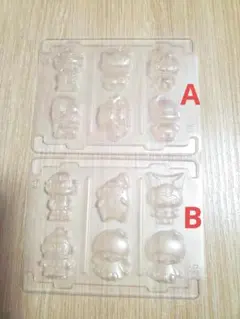 匿名 ペコ&サンリオキャラクターズ　なかよしシールグミ　型 A B