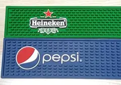 Heineken Pepsi ハイネケン ペプシ バーマット新品２枚セット