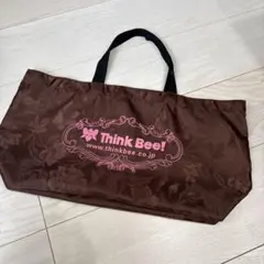 Think Bee! 花柄トートバッグ リボン付き