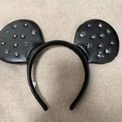 スタッズ付きミッキー耳カチューシャ