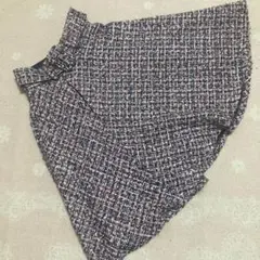 31 トランテアン　ツイードフレアロングスカート