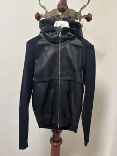 TOMORROWLAND × DENIM ラムレザーニット ジップアップパーカー