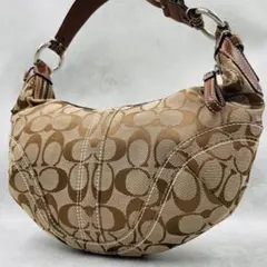 美品 コーチ ワンショルダーバッグ ブラウン キャンバス 11858 - メルカリ