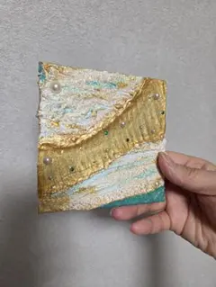 ハンドメイド アクリルアート 絵画 手のひらアート