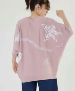 BRAEKドルマンニットトップス　ライトピンク　FREE　UVカットのサムネイル