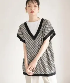 LOWRYSFARM/ 2WAYBIGシルエットベスト Vネック F