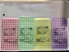 ギンガムチェック ぽち袋 5色セット