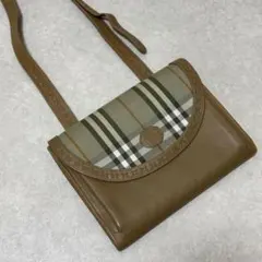 Burberrys ボア　ショルダーバッグ　レザー　ノバチェック　vintage