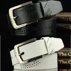 ゴルフベルト ヴィンテージベルト アメカジ スーツ 白 黒 調整可能 2本セット