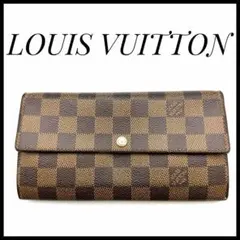 財布 LOUIS VUITTON ヴィトン ダミエ ポルトフォイユ サラ エベヌ