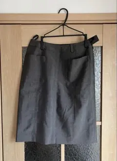 scoopダークグレー タイトスカート前ポケット付き