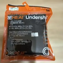 【新品】メンズ　REHEAT Vネックアンダーシャツ M ブラック
