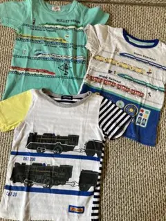 電車デザイン Tシャツ 3枚セット サイズ110.120