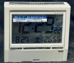 SEIKO セイコー 電波音声時報目覚まし時計 トークライナー 白パール