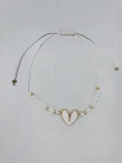 ハート型クリスタルビーズブレスレット