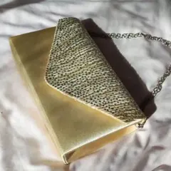 Milisente パーティーバッグ 人気絹織 ラインストーン イエロー