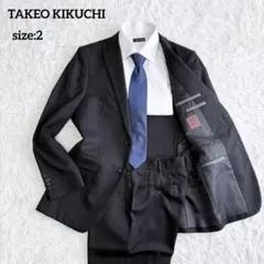 TAKEO KIKUCHI セットアップスーツ Super 100's 黒 2