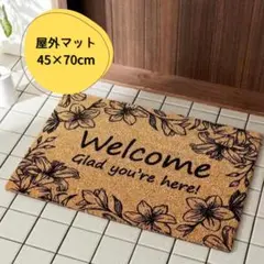 코코안 스타일 야외 현관 매트 45 x 70 웰컴 매트, 두꺼운 진흙 제거제
