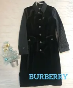 お値下げ BURBERRY シルクベルベット キルティング ロングコート 極美品