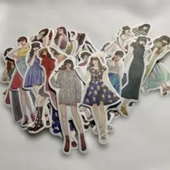 【新品】ファッションイラスト ステッカーセット 100枚入