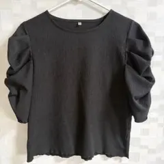 coca シャーリングトップス　ブラック　M