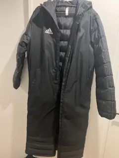 【美品】adidas アディダス ダウンベンチコート レディース　M　ブラック