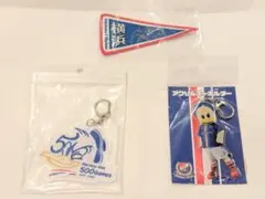 【未開封】横浜F・マリノス マリノス君グッズ 3点セット キーホルダー ワッペン