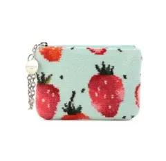 ラブラリーバイフェイラー ストロベリードット キー＆カードポーチ ペールグリーン