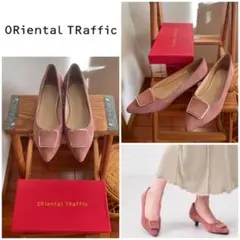 【新品未使用】oriental traffic/メタルプレートパンプス