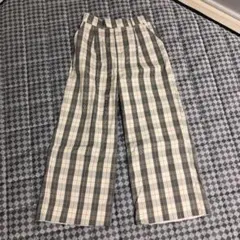 【新品】チェックワイドパンツ