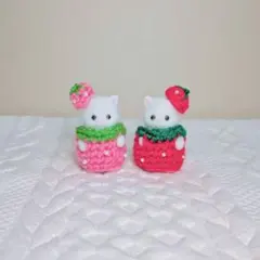 ミニチュアドール シルバニア 服 着せ替え いちご2set