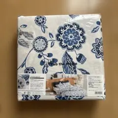 ファブザホームふんわりダブルガーゼ　サラサ　インディゴ　コンフォーターカバーD