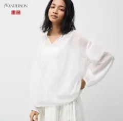 UNIQLO × JW ANDERSONコットンシアー　ボリュームブラウスS