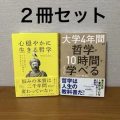 『大学4年間の哲学が10時間でざっと学べる』 『心穏やかに生きる哲学』