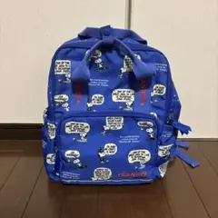 リュックサック カバン 鞄 青色 ブルー スヌーピー キャラクター 美品