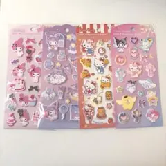 サンリオ ジュエルマシュマロステッカーズ 4枚 クロミ マイメロ キティ プリン