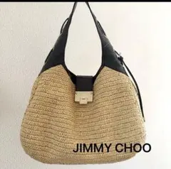 jimmy choo カゴ　クロコ　ラフィア　バックのサムネイル